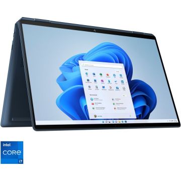 Laptop ultraportabil HP Spectre x360 16-f0004nn cu procesor Intel® Core™ i7-11390H pana la 5.00 GHz, Tiger Lake, Touch, 16, WQUXGA, OLED, 16GB, 1TB SSD, NVIDIA GEFORCE RTX3050 4GB with Max-Q, Windows 11 Home, Performance Blue