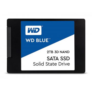 SSD WD, 2TB, Blue, SATA3, 6 Gb/s, 3D NAND, 7mm, 2.5, Solid State Drive SSD WD, 2TB, Blue, SATA3, 6 Gb/s, 3D NAND, 7mm, 2.5