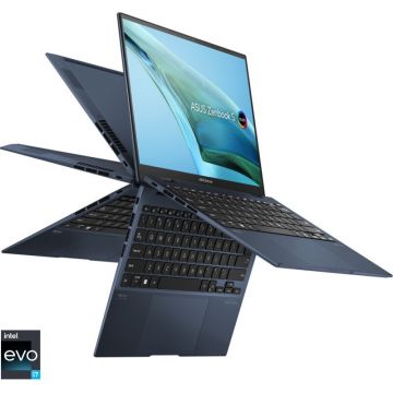 Ultrabook ASUS 13.3'' Zenbook S 13 Flip OLED UP5302ZA, 2.8K Touch, Procesor Intel® Core™ i7-1260P (18M Cache, up to 4.70 GHz), 16GB DDR5, 1TB SSD, Intel Iris Xe, Win 11 Home, Ponder Blue