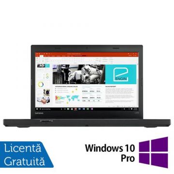 Laptop Refurbished LENOVO ThinkPad L470, Intel Core i5-6300U 2.40-3.00GHz, 8GB DDR4, 256GB SSD, 14 Inch HD + Windows 10 Pro