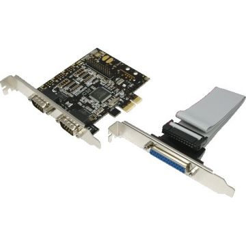 CARD adaptor LOGILINK, PCI-Express la 2 x SERIAL DB9M.+ 1 x PARALEL,