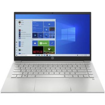 Laptop HP Pavilion 14-ec0021nq (Procesor AMD Ryzen 7 5700U (8M Cache, up to 4.3 GHz) 14inch FHD, 8GB, 512GB SSD, AMD Radeon Graphics, Windows 11, Argintiu)