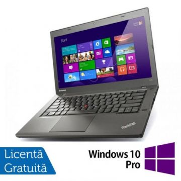 Laptop Refurbished Lenovo ThinkPad T440s, Intel Core i5-4300U 1.90GHz, 4GB DDR3, 120GB SSD, 14 Inch, Webcam + Windows 10 Pro (Negru)