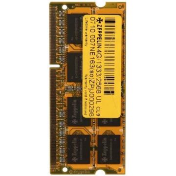 Memorie Laptop Zeppelin SO-DIMM DDR3, 1x4GB, 1333MHz (CL9)