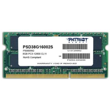Memorie notebook Patriot Signature, 8GB, DDR3, 1600MHz, CL11, 1.5v