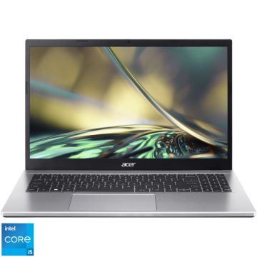 Laptop Acer 15.6'' Aspire 3 A315-59, FHD, Procesor Intel® Core™ i5-1235U (12M Cache, up to 4.40 GHz, with IPU), 8GB DDR4, 512GB SSD, Intel Iris Xe, No OS, Pure Silver Laptop Acer 15.6'' Aspire 3 A315-59, FHD, Procesor Intel® Core™ i5-1235U (12M Cache, up to 4.40 GHz, with IPU), 8GB DDR4, 512GB SSD, Intel Iris Xe, No OS, Pure Silver