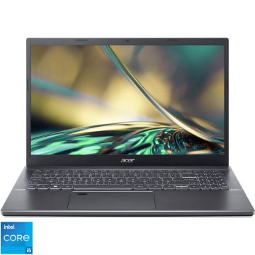 Laptop Acer 15.6'' Aspire 5 A515-57, FHD IPS, Procesor Intel® Core™ i5-12450H (12M Cache, up to 4.40 GHz), 8GB DDR4, 512GB SSD, GMA UHD, No OS, Steel Gray