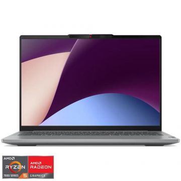 Laptop Lenovo IdeaPad Pro 5 14APH8 cu procesor AMD Ryzen™ 5 7640HS pana la 5.00 GHz, 14inch, 2.8K, IPS, 16GB, 1TB SSD, AMD Radeon™ 760M Graphics, No OS, Gri