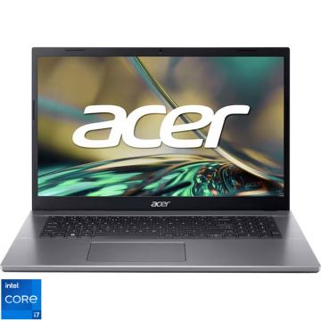 Laptop Acer 17.3'' Aspire 5 A517-53, FHD IPS, Procesor Intel® Core™ i7-12650H (24M Cache, up to 4.70 GHz), 16GB DDR4, 1TB SSD, GMA UHD, No OS, Steel Gray