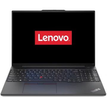 Laptop Lenovo ThinkPad E16 (Procesor Intel® Core™ i7-13700H (24M Cache, up to 5.0 GHz), 16inch WUXGA, 16GB DDR4, 1TB SSD, Intel Iris Xe Graphics, Negru)