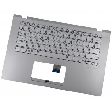 Tastatura Asus VivoBook 14 X409DJ Argintie cu Palmrest Argintiu iluminata backlit
