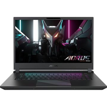 Gigabyte Laptop Gaming GIGABYTE AORUS 9KF, Intel Core i5-12500H, 15.6 inch FHD, 16GB RAM, 512GB SSD, nVidia RTX 4060 8GB, Windows 11 Home, Negru