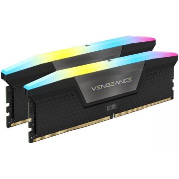 CORSAIR Memorie Corsair VENGEANCE XMP 3.0 2x16GB, DDR5, 7000MT/s, CL 40, RGB, Black Heatspreader, 1.4V, pentru Intel 700 Series