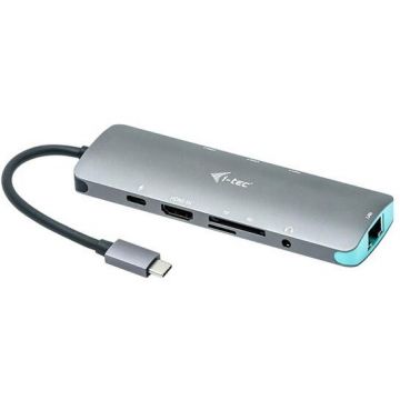 I-TEC Docking Station iTec, Nano HDMI, LAN, USB, PD, Gri