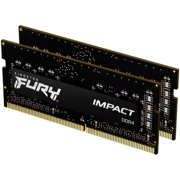 Kingston Memorie Laptop Kingston FURY Impact, 64GB DDR4, 3200MHz CL20, Dual Channel Kit