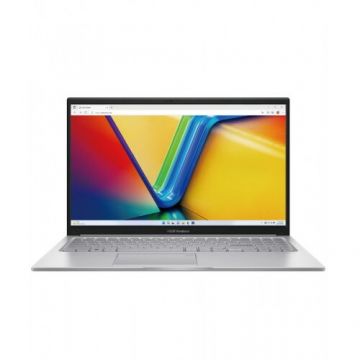 Asus Laptop Asus X1504ZA, Intel Core i7-1255U, 15.6 inch FHD, 8GB RAM, 512GB SSD, Free DOS, Argintiu