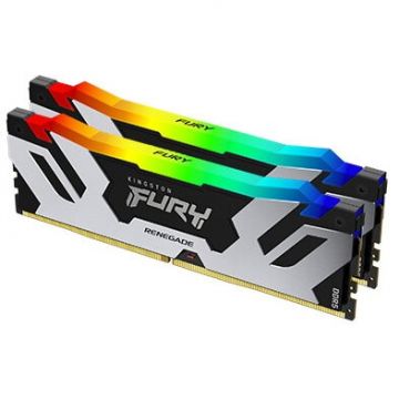 Kingston Memorie Kingston FURY Renegade White RGB 32GB(2x16GB) DDR5, 6400MT/s, CL32