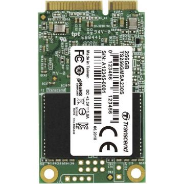 SSD Transcend MSA230S, 256GB, SATA3, mSATA 3D NAND