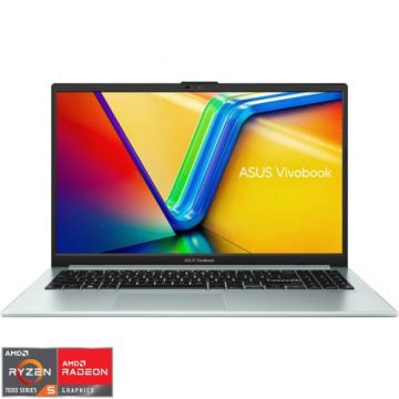 Laptop ASUS VivoBook Go 15 E1504FA cu procesor AMD Ryzen™ 5 7520U pana la 4.30 GHz, 15.6inch, Full HD, IPS, 8GB, 512GB M.2 NVMe™ PCIe® 3.0 SSD, AMD Radeon™ Graphics, No OS