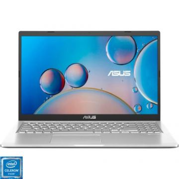 Laptop Asus X515KA (Procesor Intel® Celeron® N4500 (4M Cache, up to 2.80 GHz) 15.6inch FHD, 8GB, 512GB SSD, Intel® UHD Graphics, Argintiu)
