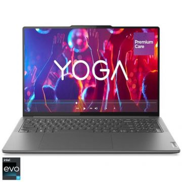 Laptop Lenovo Yoga Pro 9 16IRP8 cu procesor Intel® Core™ i9-13905H pana la 5.4 GHz, 16inch, 3.2K, Mini LED, 64GB, 1TB SSD, NVIDIA® GeForce RTX™ 4070 8GB GDDR6, Windows 11 Home, Storm Grey