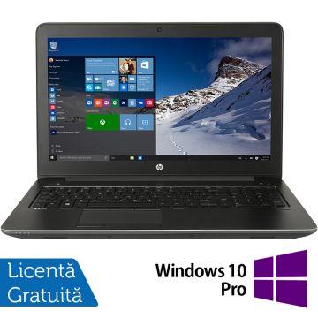 Laptop Refurbished HP ZBook 15 G3, Intel Core i7-6700HQ 2.60 - 3.50GHz, 16GB DDR4, 256GB SSD, 15.6 Inch Full HD, Tastatura Numerica, Webcam + Windows 10 Pro