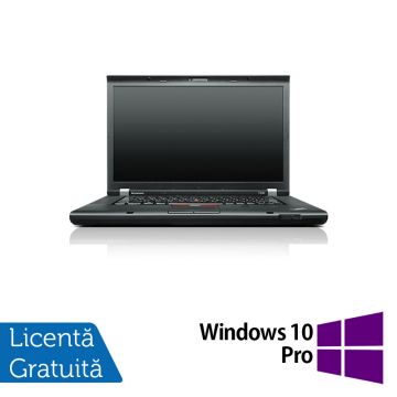 Laptop Refurbished LENOVO ThinkPad T530, Intel Core i5-3320M 2.30GHz, 8GB DDR3, 256GB SSD, 15.6 Inch HD, Webcam + Windows 10 Pro
