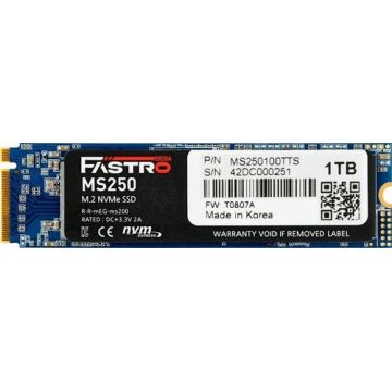 SSD MegaFastro MS250 Series, 1TB, PCI Express 3.0 x4, NVMe, 3D NAND TLC