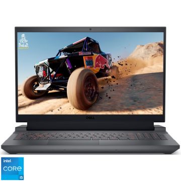 Laptop DELL Gaming 15.6'' G15 5530, FHD 165Hz, Procesor Intel® Core™ i5-13450HX (20M Cache, up to 4.60 GHz), 16GB DDR5, 512GB SSD, GeForce RTX 4050 6GB, Win 11 Pro, Dark Shadow Gray, 3Yr BOS