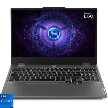 Laptop Lenovo Gaming 15.6'' LOQ 15IRX9, FHD IPS 144Hz, Procesor Intel® Core™ i7-13650HX (24M Cache, up to 4.90 GHz), 16GB DDR5, 1TB SSD, GeForce RTX 4060 8GB, No OS, Luna Grey