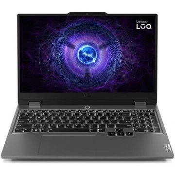 Lenovo Laptop Gaming Lenovo LOQ 15IRX9, Intel Core i7-13650HX, 15.6 inch FHD, 16GB RAM, 1TB SSD, nVidia RTX 4050 6GB, Free DOS, Gri