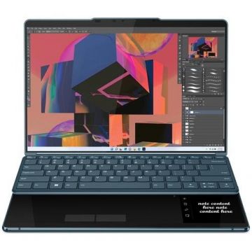 Lenovo Laptop Lenovo Yoga Book 9 13IRU8, Intel Core i7-1355U, 2 x 13.3 inch 2.8K Touch, 16GB RAM, 1TB SSD, Windows 11 Pro, Albastru