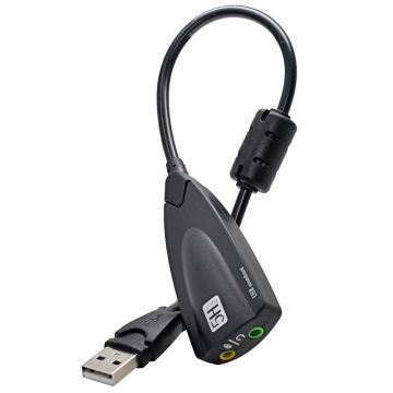 Adaptor Audio Techstar® 5HV2, USB 2.0, 2 x Jack Audio 3.5mm, Microfon, LineOut, Virtual Surround