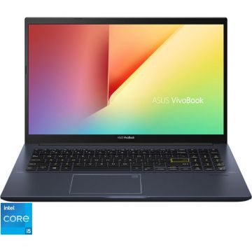 Asus Ultrabook ASUS 15.6'' VivoBook 15 X513EA, FHD, Procesor Intel® Core™ i5-1135G7 (8M Cache, up to 4.20 GHz), 8GB DDR4, 512GB SSD, Intel Iris Xe, Endless OS, Bespoke Black