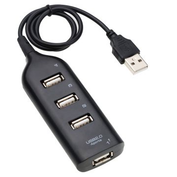 Resigilat USB Hub Techstar® HB2, USB 2.0 High Speed, 4 Port USB2.0, Negru