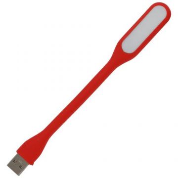 Lampa Light LED Spacer SPL-LED-RD, pentru laptop, flexibila, USB (Rosu)