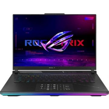 Laptop Gaming ASUS ROG Strix SCAR 16 G634JZR (Procesor Intel® Core™ i9-14900HX (36M Cache, up to 5.80 GHz), 16inch QHD+ 240Hz, 64GB, 1TB SSD, NVIDIA GeForce RTX 4080 @12GB, DLSS 3.0, Negru)