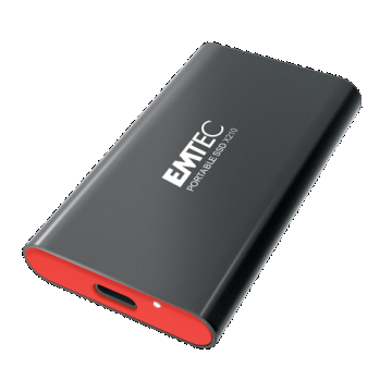 SSD Extern EMTEC X210 Elite Portable, 1TB, USB 3.2 Gen2 Type-C, 4K (Negru)