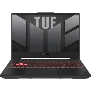 Laptop Gaming ASUS TUF A15 FA507UI (Procesor AMD Ryzen™ 9 8945HS (16M Cache, up to 5.20 GHz), 15.6inch QHD 165Hz, 32GB, 1TB SSD, nVidia GeForce RTX 4070 @8GB, Negru/Gri)