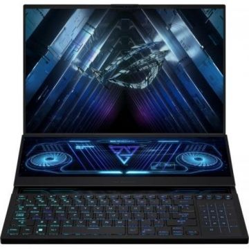 Laptop ROG Zephyrus Duo 16 WQXGA 16 inch AMD Ryzen 9 7945HX 32GB 1TB SSD RTX 4080 Windows 11 Pro Black