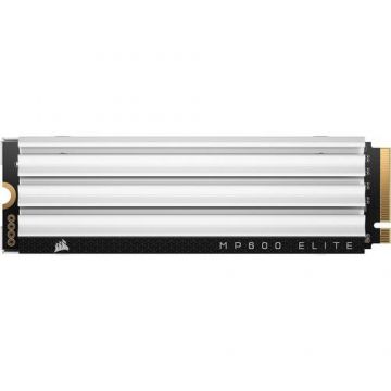 SSD Corsair MP600 Elite Heatsink, 2TB, PCIe 4.0 x4 M.2 2280, Optimizat pentru PlayStation 5 (Alb)