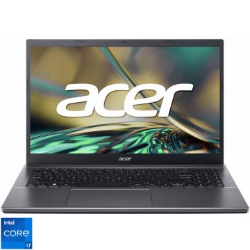 Laptop Acer 15.6'' Aspire 5 A515-57G, FHD, Procesor Intel® Core™ i7-1255U (12M Cache, up to 4.70 GHz), 16GB DDR4, 512GB SSD, GeForce RTX 2050 4GB, No OS, Steel Gray