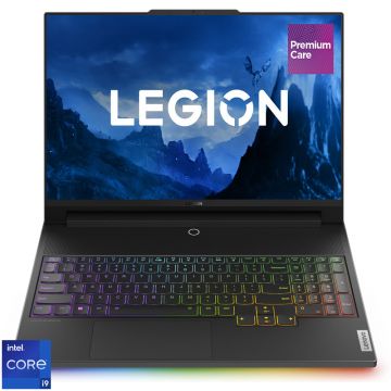 Laptop Lenovo Gaming 16'' Legion 9 16IRX9, 3.2K Mini LED 165Hz G-Sync, Procesor Intel® Core™ i9 14900HX (36M Cache, up to 5.80 GHz), 64GB DDR5, 2x 1TB SSD, GeForce RTX 4080 12GB, No OS, Carbon Black, 3Yr Onsite Premium Care