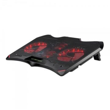 Stand/Cooler notebook Esperanza Gaming laptops, 15.6 inch Buran, 4 ventilatoare, iluminare LED
