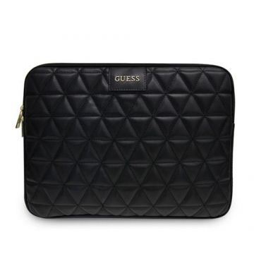 Husa Laptop Guess Quilted Collection pentru Apple MacBook 13inch-13.3inch, Negru