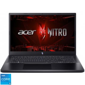 Laptop Acer Gaming 15.6'' Nitro V 15 ANV15-51, FHD IPS 144Hz, Procesor Intel® Core™ i5-13420H (12M Cache, up to 4.60 GHz), 16GB DDR5, 512GB SSD, GeForce RTX 3050 6GB, No OS, Obsidian Black