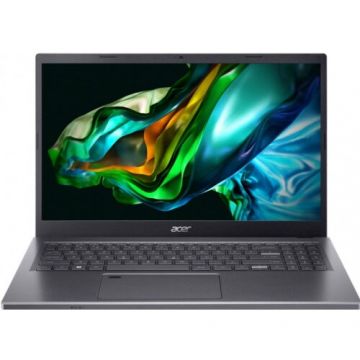 Acer Laptop Acer Aspire 5 A515-57G, Intel Core i7-1255U, 15.6 inch FHD, 16GB RAM, 512GB SSD, nVidia RTX 2050 4GB, No OS, Gri