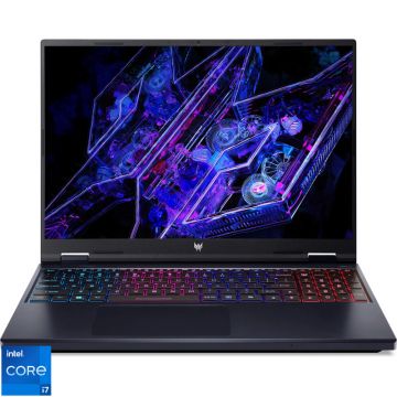 Laptop Acer Gaming 16'' Predator Helios Neo 16 PHN16-72, WUXGA IPS 165Hz, Procesor Intel® Core™ i7 14650HX (30M Cache, up to 5.20 GHz), 16GB DDR5, 512GB SSD, GeForce RTX 4060 8GB, No OS, Abyssal Black