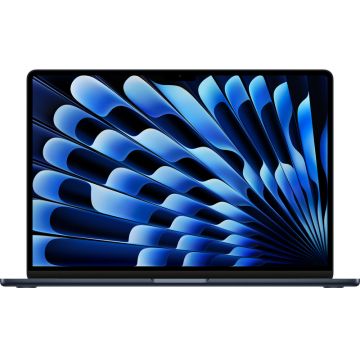 Laptop Apple 15.3'' MacBook Air 15 with Liquid Retina, Apple M3 chip (8-core CPU), 8GB, 256GB SSD, Apple M3 10-core GPU, macOS, Midnight, INT keyboard, 2024