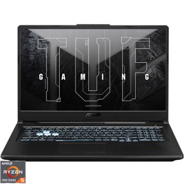 Laptop ASUS Gaming 17.3'' TUF A17 FA706NF, FHD 144Hz, Procesor AMD Ryzen™ 5 7535HS (16M Cache, up to 4.55 GHz), 16GB DDR5, 512GB SSD, GeForce RTX 2050 4GB, No OS, Graphite Black